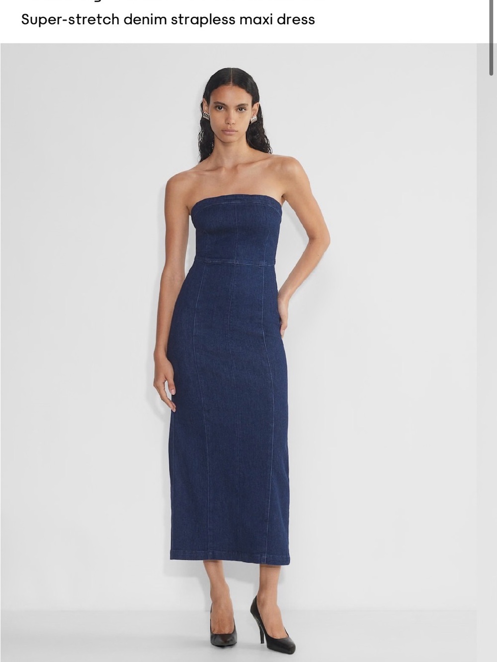 Aritzia Mezza denim midi dress